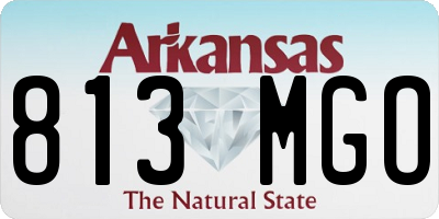 AR license plate 813MGO