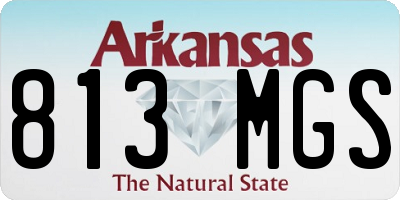 AR license plate 813MGS