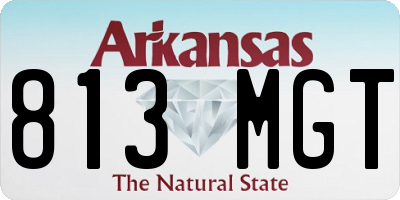 AR license plate 813MGT