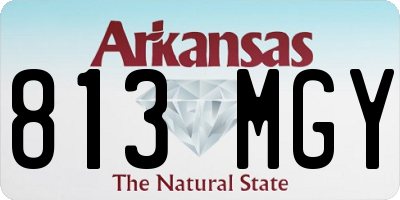AR license plate 813MGY