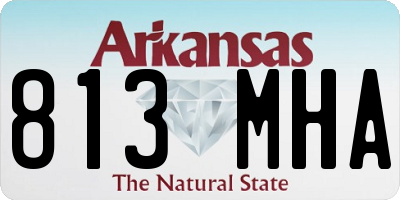 AR license plate 813MHA