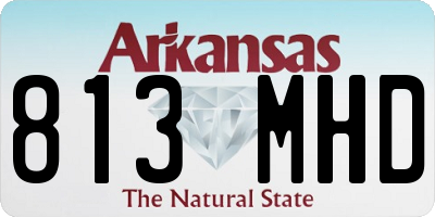 AR license plate 813MHD