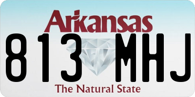 AR license plate 813MHJ