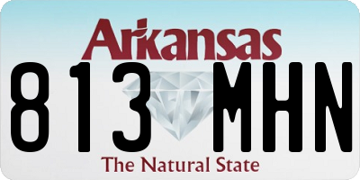 AR license plate 813MHN