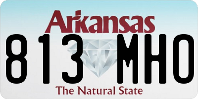 AR license plate 813MHO