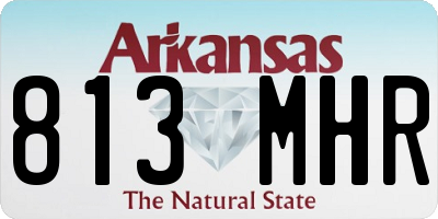 AR license plate 813MHR