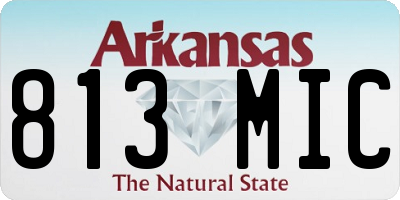 AR license plate 813MIC