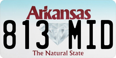 AR license plate 813MID