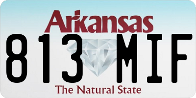 AR license plate 813MIF
