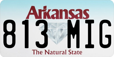 AR license plate 813MIG
