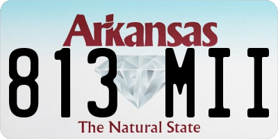 AR license plate 813MII
