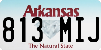 AR license plate 813MIJ