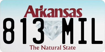 AR license plate 813MIL