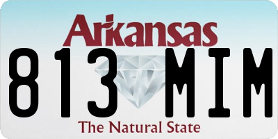 AR license plate 813MIM