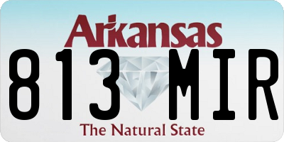 AR license plate 813MIR