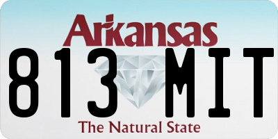 AR license plate 813MIT