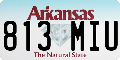 AR license plate 813MIU