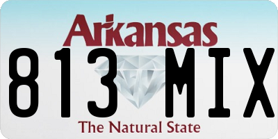 AR license plate 813MIX