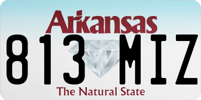AR license plate 813MIZ