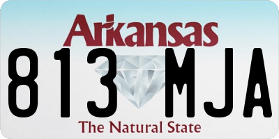 AR license plate 813MJA