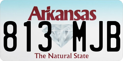 AR license plate 813MJB
