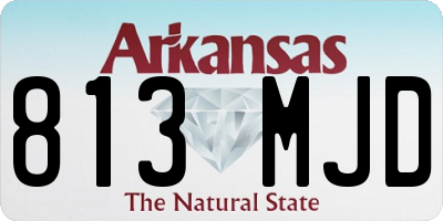 AR license plate 813MJD