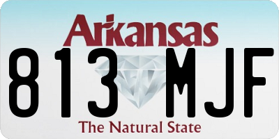 AR license plate 813MJF