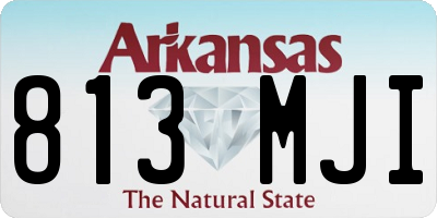 AR license plate 813MJI