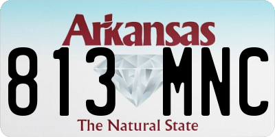 AR license plate 813MNC