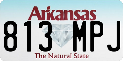 AR license plate 813MPJ
