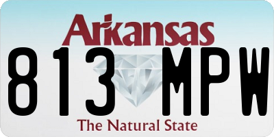 AR license plate 813MPW