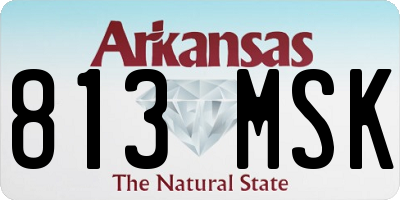 AR license plate 813MSK