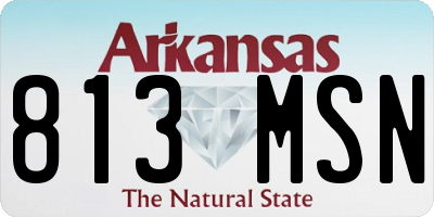 AR license plate 813MSN