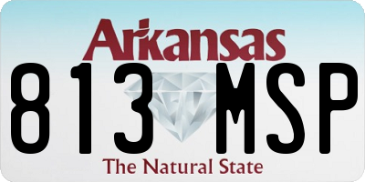 AR license plate 813MSP