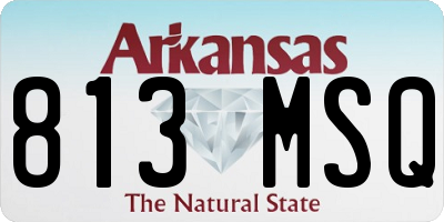 AR license plate 813MSQ