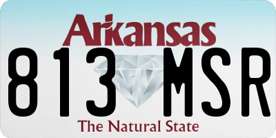 AR license plate 813MSR