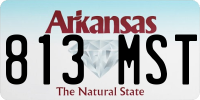 AR license plate 813MST