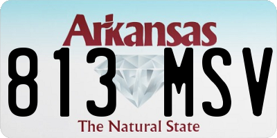 AR license plate 813MSV