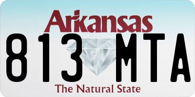 AR license plate 813MTA