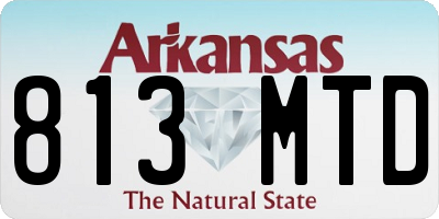 AR license plate 813MTD