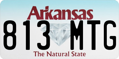 AR license plate 813MTG