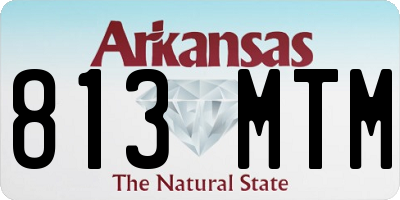 AR license plate 813MTM