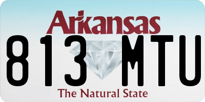 AR license plate 813MTU