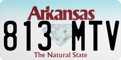 AR license plate 813MTV