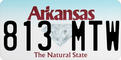 AR license plate 813MTW