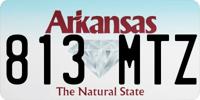 AR license plate 813MTZ
