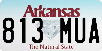 AR license plate 813MUA