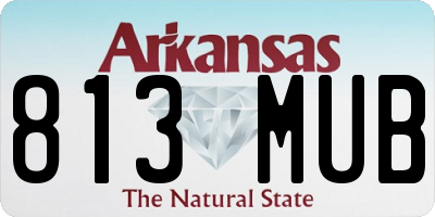 AR license plate 813MUB