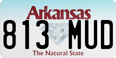 AR license plate 813MUD