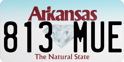 AR license plate 813MUE